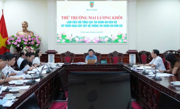 Triển khai sắp xếp hệ thống Thi hành án dân sự